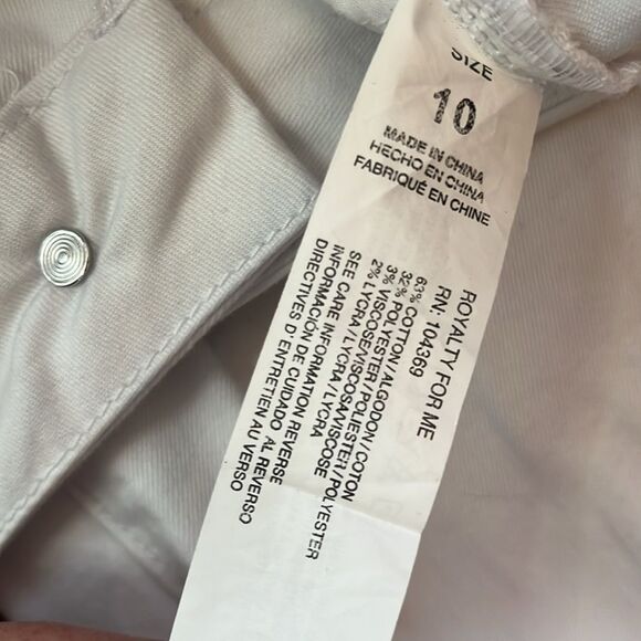 NWT Royalty White Curvy Fit Ultra High Ankle Jeans - Picture 6 of 9